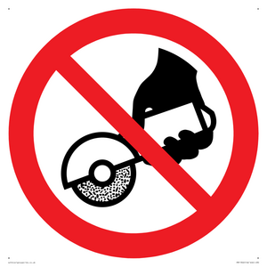 Prohibition: Do not use with hand-held grinding machine